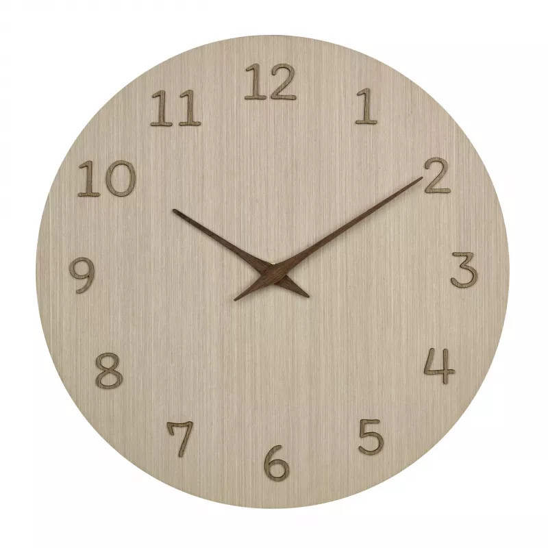 TFA Dostmann 60.3072.01 kvartsiseinä kello 298 mm vaalea puu