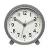 TFA Dostmann 60.1043.10 kvartsinen herätyskello harmaa äänettömällä koneistolla ja kasvavalla herätyksellä