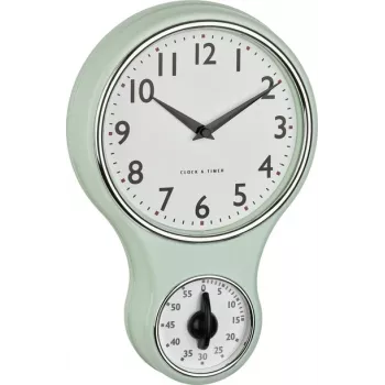 TFA Dostmann 60.3073.20 kvartsimekaaninen seinäkello 196 mm x 58 mm minttu