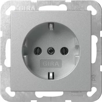GIRA 418026 SCHUKO-pistorasia System 55 uppoasennus alumiini