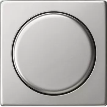 Gira System 55 peitelevy kiertonupilla dimmeriin ja potentiometriin, ruostumaton teräs 0650600