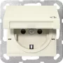 GIRA 441401 SCHUKO-pistorasia kääntökannella, System 55, kermanvalkoinen