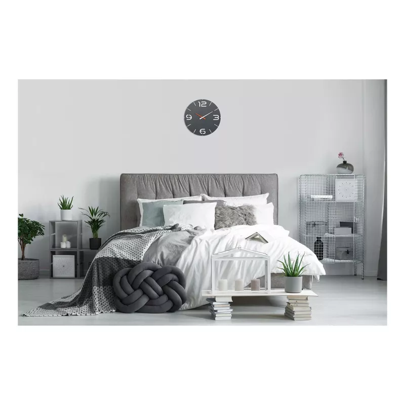 TFA Dostmann Design Contour -radioseinä kello, musta/valkoinen (60.3536.10)