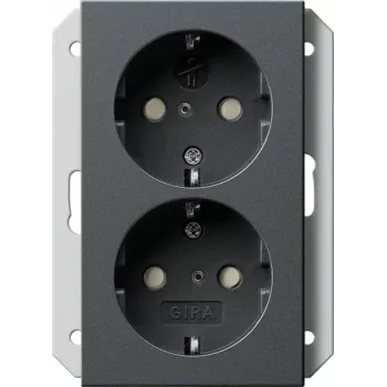 GIRA SCHUKO-pistorasia 1-osainen antrasiitti 273128