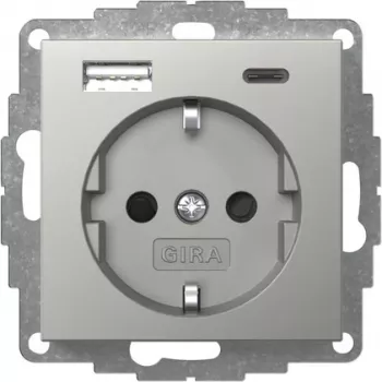 Gira SCHUKO-pistorasia USB-laturilla Type-A/C 2459600