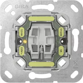 GIRA 384200 painike-Off-osuus, 2-napainen, NO, 250 V AC, 10 A, uppoasennus