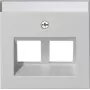 Gira System 55 peitelevy 2 Modular Jacks -liitännälle, 30° kulma ulostulo, harmaa 2640015