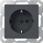 Gira System 55 SCHUKO-pistorasia kippikannella, antrasiitti 418028