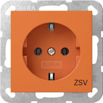 Gira 4188109 SCHUKO ZSV -pistorasia System 55 oranssi
