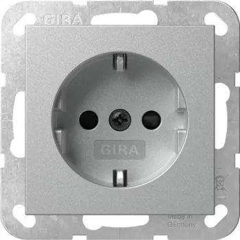 Gira SCHUKO-pistorasia LED-suuntavalolla ja sulkimella, reinweiß 475526