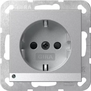 GIRA 417026 SCHUKO-pistorasia LED-suuntavalolla, System 55