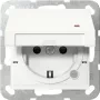Gira System 55 Schuko-pistorasia merkkivalolla, puhtaanvalkoinen 455227
