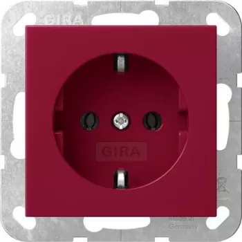 Gira System 55 SCHUKO-pistorasia punainen 4455108