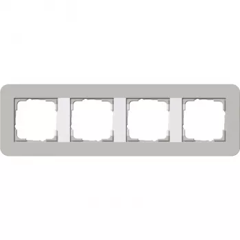 Gira Standard 55 peitekehys 4-kertainen harmaa/puhtaanvalkoinen 0214412