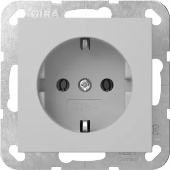Gira SCHUKO-pistorasia System 55, harmaa matt, korotettu kosketussuojaus 4180015