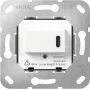 Gira SCHUKO-pistorasiaosa USB Type-C PD:llä, 16 A, 250 V, uppoasennus, musta 236200