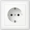 Gira Standard 55 SCHUKO-pistorasia, 1 pistorasia, puhtaanvalkoinen kiiltävä, uppoasennus, 16 A, 250 V 444027