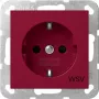 Gira 4453108 Schuko-pistorasia, korotettu kosketussuoja, punainen