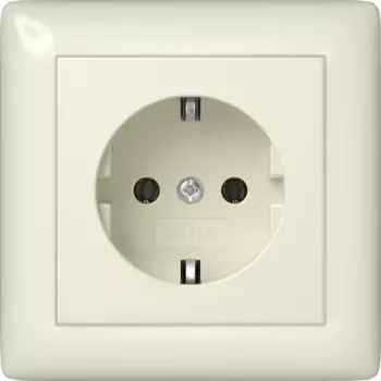 Gira 444001 SCHUKO-pistorasia Standard 55, kirkkaanvalkoinen kiiltävä, 16 A, 250 V, uppoasennus