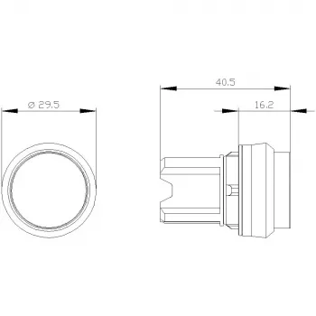 Siemens SIRIUS ACT painikkeen etuelementti, muovi, punainen, 22mm, valaisematon, hetkellinen 3SU1000-0BB20-0AA0