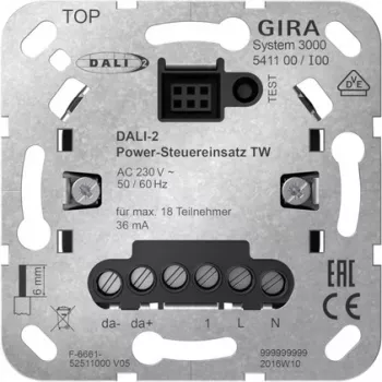 Gira System 3000 DALI-2 tehonsäätöyksikkö Tunable White 541100