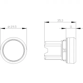 Siemens SIRIUS ACT painikkeen käyttöosa 22mm pyöreä punainen hetkellinen 3SU1001-0AD20-0 3SU10010AD200AA0