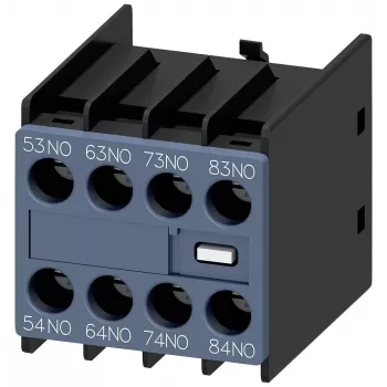 Siemens 3RH2911-1XA40-0MA0 apukosketinlohko, 4 NO, ruuviliitäntä, sivuasennus SIRIUS 3RH2/3RT2