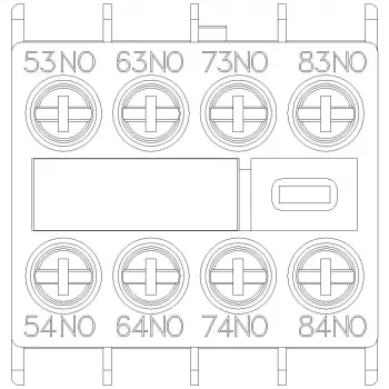Siemens 3RH2911-1XA40-0MA0 apukosketinlohko, 4 NO, ruuviliitäntä, sivuasennus SIRIUS 3RH2/3RT2
