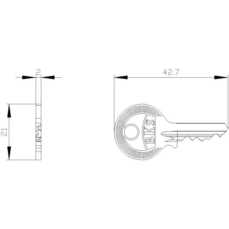Siemens SIRIUS ACT avain avainkytkimelle, lukitusnumero S1, metalli, hopea 3SU19500FD800AA0