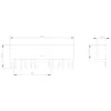 Siemens 3RV19152AB kokoojakisko, jakoväli 55 mm, 3RV1915