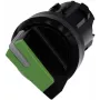 Siemens SIRIUS ACT valintakytkin-etuelementti, muovi, vihreä, 22 mm, 2-asento, O-I, lukittuva 3SU1002-2BF40-0AA0