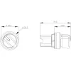 Siemens SIRIUS ACT valintakytkin-etuelementti, muovi, vihreä, 22 mm, 2-asento, O-I, lukittuva 3SU1002-2BF40-0AA0
