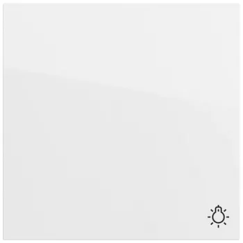 GIRA keinupainike valosymbolilla ja merkkivaloikkunalla, puhtaanvalkoinen kiiltävä, System 55 328570