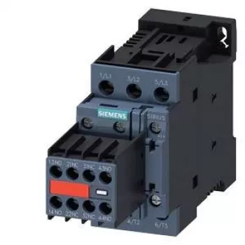 Siemens SIRIUS 3RT2 tehonkontaktori 11kW/400V 2NO+2NC 24V DC kela, ruuviliittimet, IP20 3RT20261BB443MA0