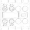 Siemens apukosketinlohko 3RH2911-1HA20, 2 NO, etuasennus, ruuviliittimet