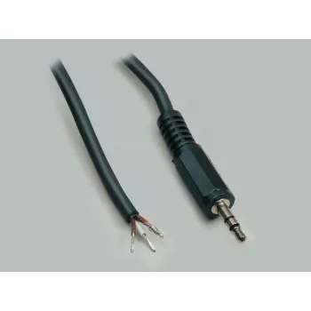 BKL Electronic 1101052 3,5 mm stereo-jakkipistoke, 3-napainen, metalli, juotosliitäntä, 1 kpl