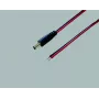 BKL Electronic 075143 pienjännite-liitäntäkaapeli, DC-pistoke 5,5 x 2,1 mm avoimiin päihin, 30 cm, musta
