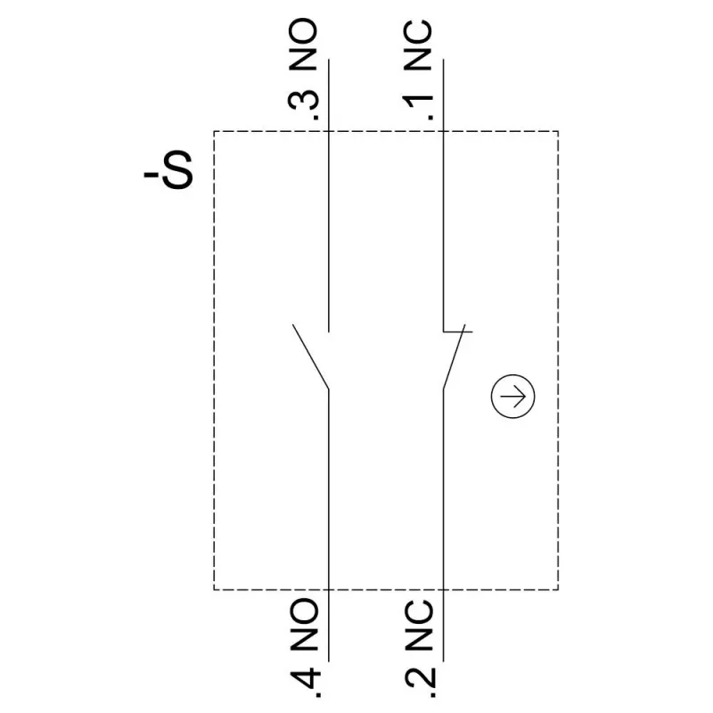SIEMENS SIRIUS ACT kosketinmoduuli 3SU1400-1AA10-3FA0, 1NO+1NC, ruuviliitin