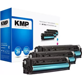 KMP 1236,0030 yhteensopivat värikasetit monipakkaus HP LaserJet Pro 200 color M251n/M251nw - syaani, magenta, keltainen (3 kpl:n pakkaus, 1 800 sivua kukin)