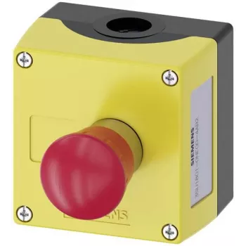 Siemens SIRIUS ACT 3SU18010NE004AB2 lattiamallinen komentopaikka punaisella painikkeella ja kiertovapautuksella, 1 NO, IP66/67/69K, harmaa
