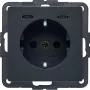 HAGER BERKER 48156086 Schuko-pistorasia USB-C PD 20W laturilla, polarvalkoinen matt