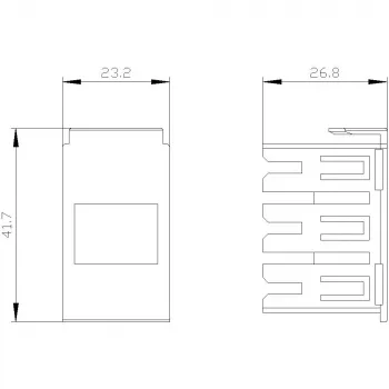 Siemens SIRIUS 3RV2917-5BA00 Laajennusliitin 3-vaihekiskoille