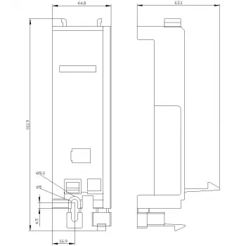 Siemens 3RV2927-7AA00 kontaktorin asennusadapteri SIRIUS 3RV2-tehokytkimille S2/S3