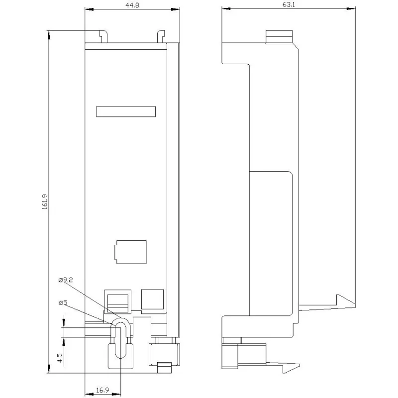 Siemens 3RV2927-7AA00 kontaktorin asennusadapteri SIRIUS 3RV2-tehokytkimille S2/S3