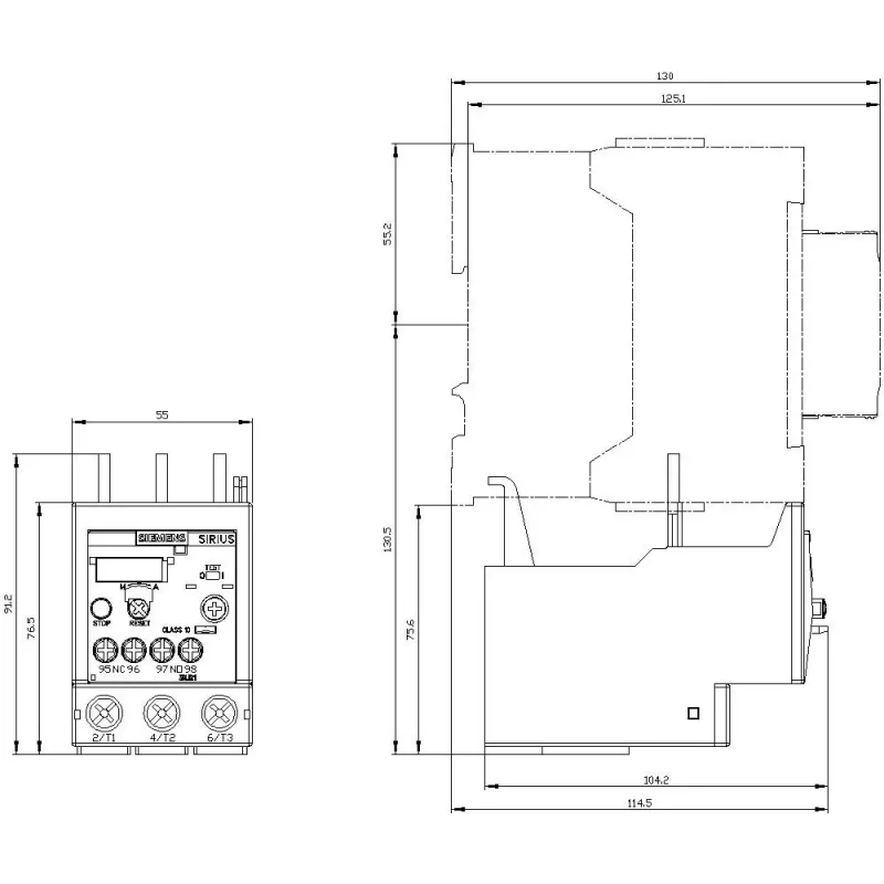 SIEMENS SIRIUS 3RU2136-4EB0 lämpöylikuormitusrele 22-32 A luokka 10