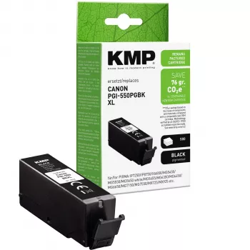 KMP musta mustepatruuna yhteensopiva Canon PGI-550 XL PGBK kanssa (1518,0001)