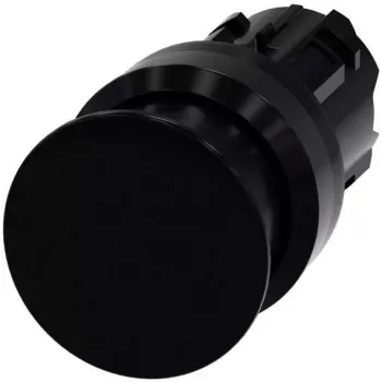 Siemens SIRIUS ACT sienipainonapin etuelementti, muovi, musta, 22mm, 40mm painike, lukittuva, vapautus vetämällä 3SU1000-1AD10-0AA0