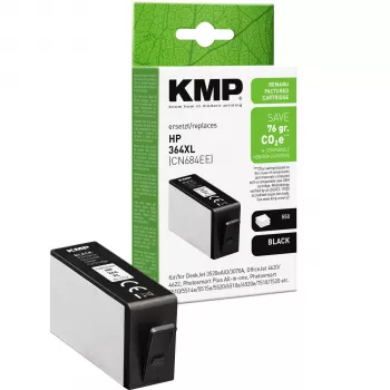 KMP yhteensopiva musta mustepatruuna HP 364XL (CN684EE) – suuri sivumäärä 1712,4001