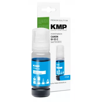 KMP PRINTTECHNIK syaani musteen täyttöpullo Canon GI-53C (4673C001) 60 ml 1583,0003