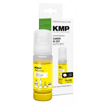 KMP täyttöpullo Canon GI-55Y keltainen 70 ml 1587,5009
